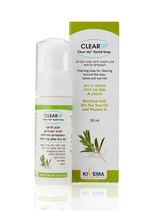 קליר אפ פורטה קצף לניקוי העפעפיים והריסים